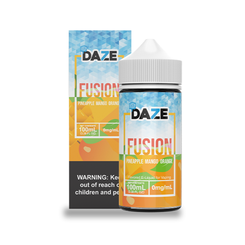 Daze Fusion Synthetic Pineapple Mango Orange ICED 100mL, reds, reds